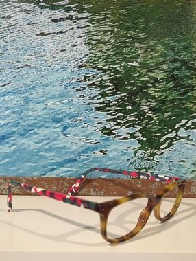 Fendi FF 0173 Frames in a brown tortoise and multicolor camouflage pattern